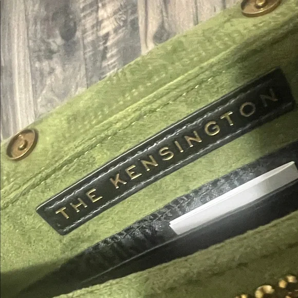 Kurt Geiger Kensington Green Beaded Chain Strap Bag - Picture 7 of 8